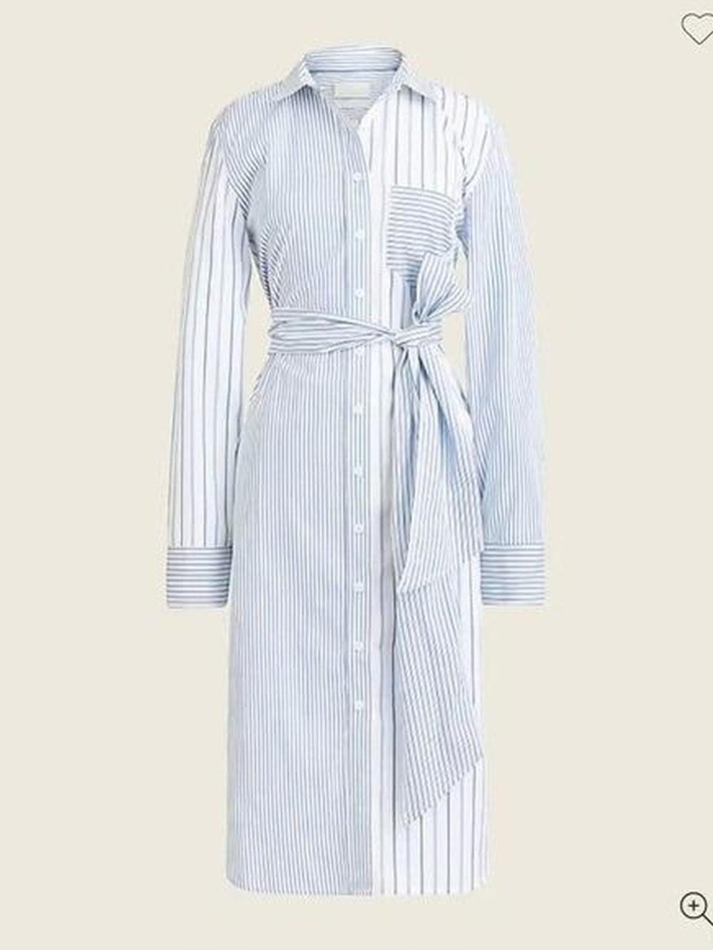 J.Crew Classic-fit Cotton Poplin Mixed-Stripe Shirtdress